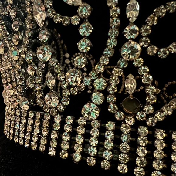 7” Rhinestone Crystal Vintage Pageant Tiara Crown - Picture 8 of 10